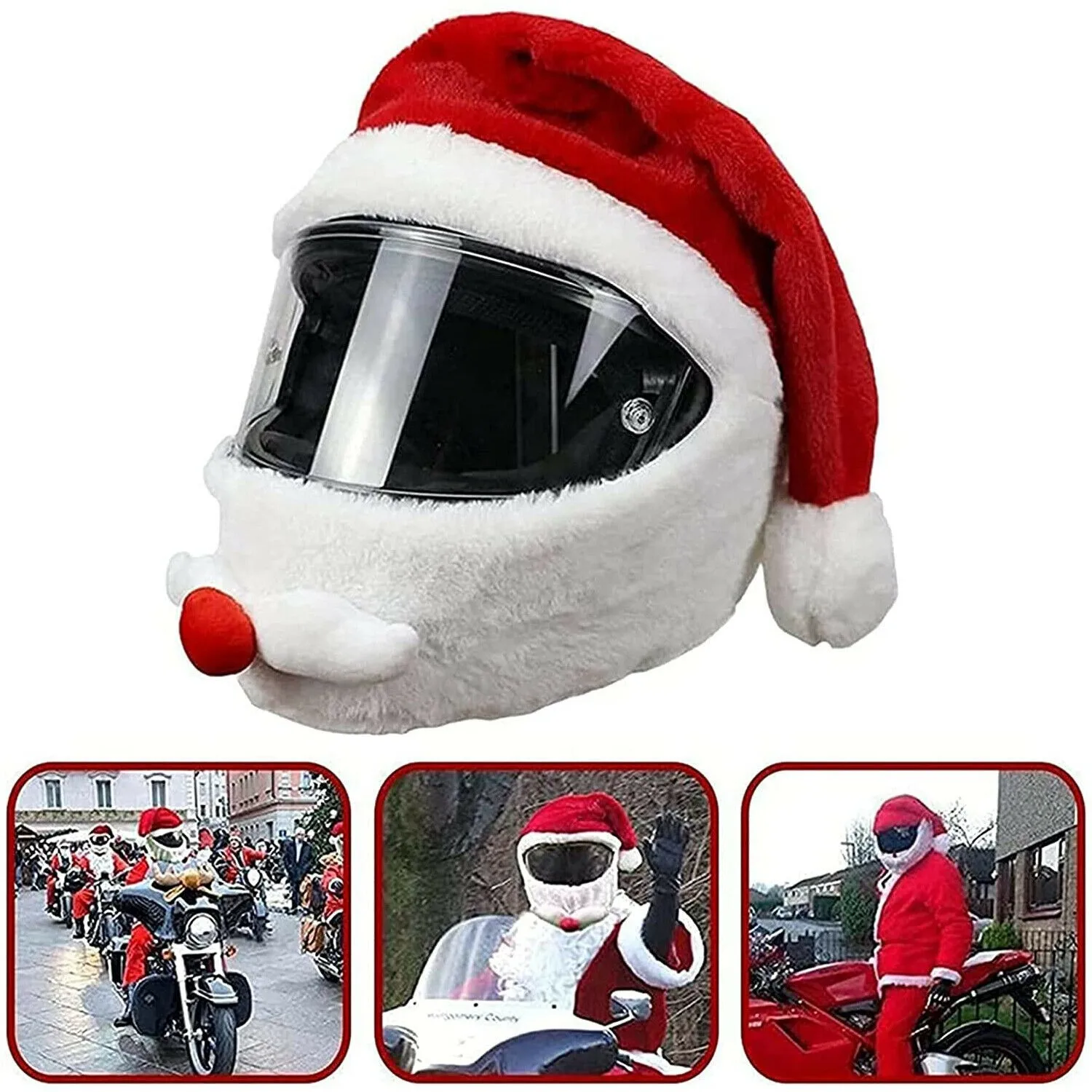 Christmas Motorcycle Helmet Cover Santa Claus Motorbike Helmet Funny Crazy Case Coral Velvet Festival Helmet Cover New Year Gift
Christmas Motorcycle Helmet Cover Santa Claus Motorbike Helmet Funny Crazy Case Coral Velvet Festival Helmet Cover New Year Gift