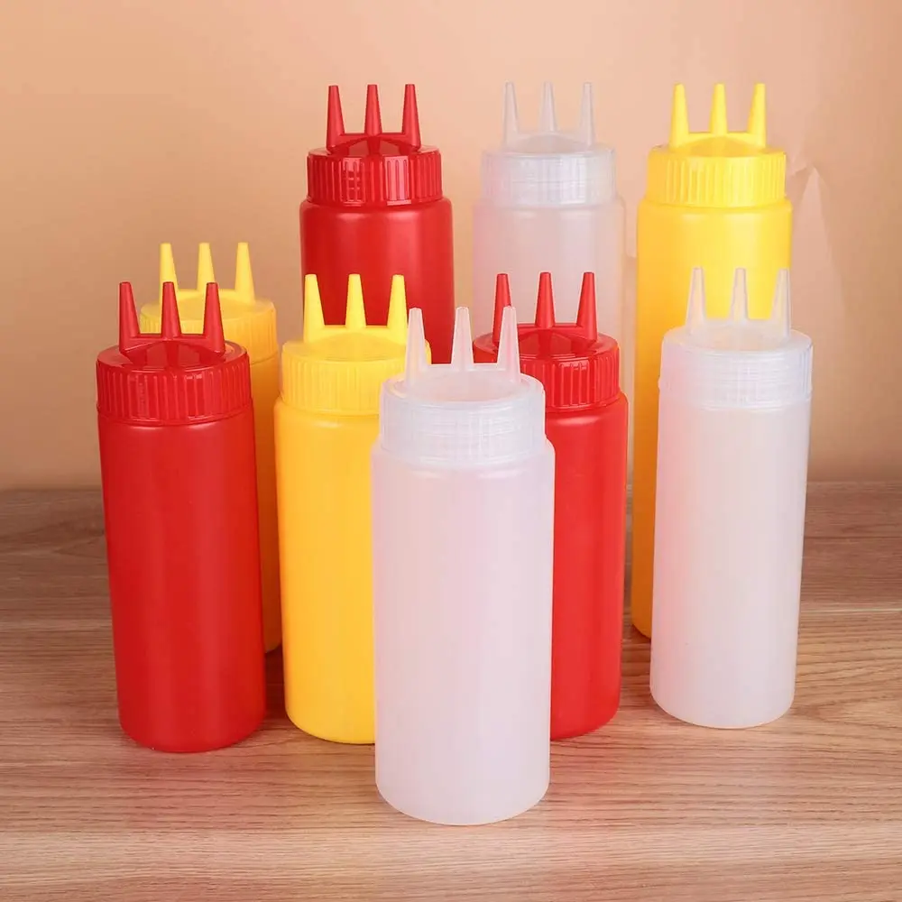 3 Holes 800ML Twist Cap Squeeze Bottle Food Grade Plastic Ketchup Mustard Mayo Sauces Olive Oil Bottles Kitchen Gadgets
3 Holes 800ML Twist Cap Squeeze Bottle Food Grade Plastic Ketchup Mustard Mayo Sauces Olive Oil Bottles Kitchen Gadgets