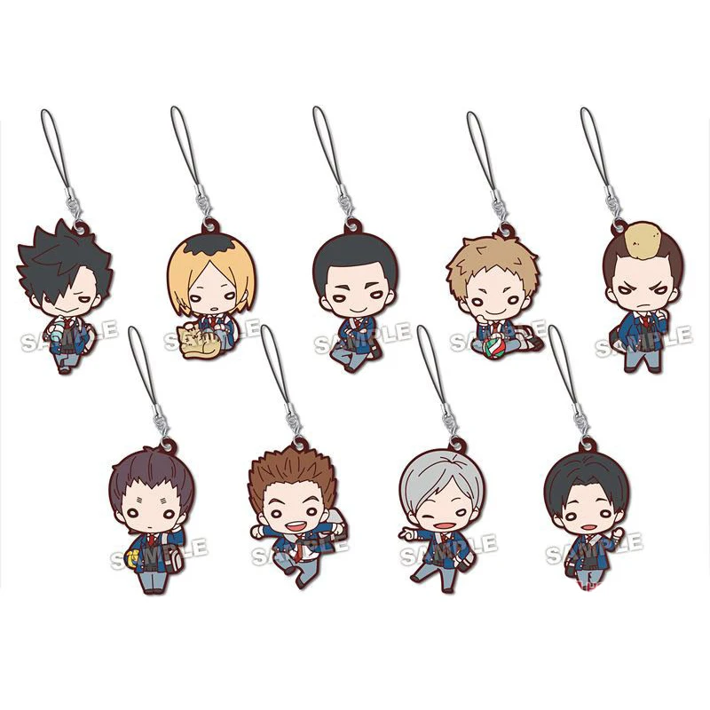 Хайкюу! Аниме ремень Nekoma старшеклассник Kuroo Tetsurou Kozume Kenma Beaneye милый резиновый