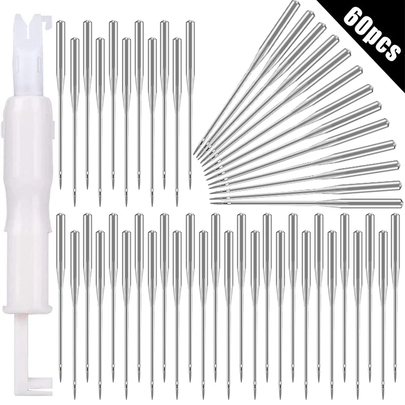 LMDZ 60 Count 6 Sizes Sewing Machine Needles with Needle Threader, Universal Point for Singer, Brother, Janome
LMDZ 60 Count 6 Sizes Sewing Machine Needles with Needle Threader, Universal Point for Singer, Brother, Janome