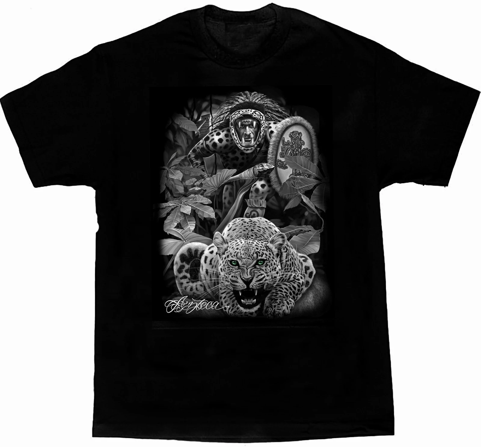 Azteca Jaguar Warrior Chicano Art T-Shirt Summer Cotton Short Sleeve O-Neck Men's T Shirt New S-3XL
Azteca Jaguar Warrior Chicano Art T-Shirt Summer Cotton Short Sleeve O-Neck Men's T Shirt New S-3XL