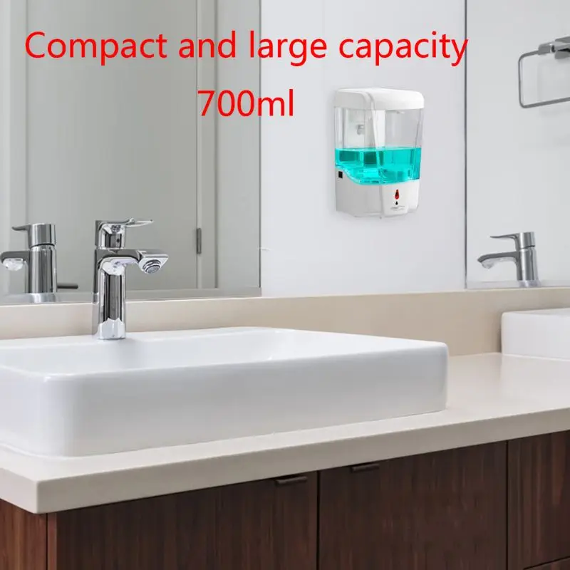 700ml Automatic Soap Dispenser Wall Sensor Liquid Soap Dispensers Hand Sanitizer Detergent Dispenser Organizer Bathroom Kitchen
700ml Automatic Soap Dispenser Wall Sensor Liquid Soap Dispensers Hand Sanitizer Detergent Dispenser Organizer Bathroom Kitchen