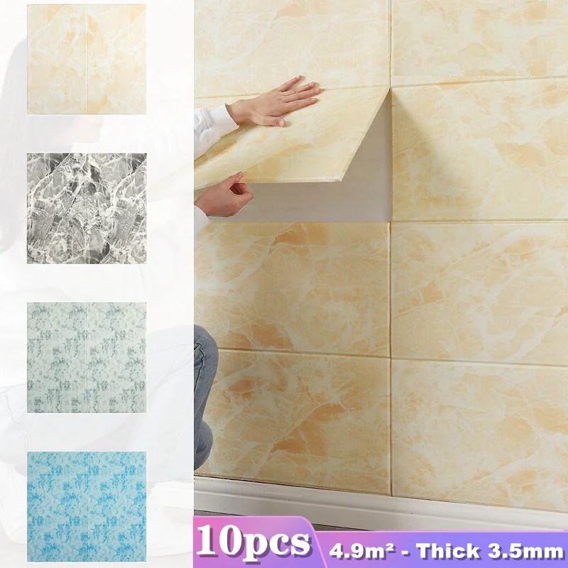 10pcs 3D Wall Sticker Self Adhesive Marble Grain Wallpaper for Bedroom Living Room Thicken Anti-collision Foam Plastic Stickers
10pcs 3D Wall Sticker Self Adhesive Marble Grain Wallpaper for Bedroom Living Room Thicken Anti-collision Foam Plastic Stickers