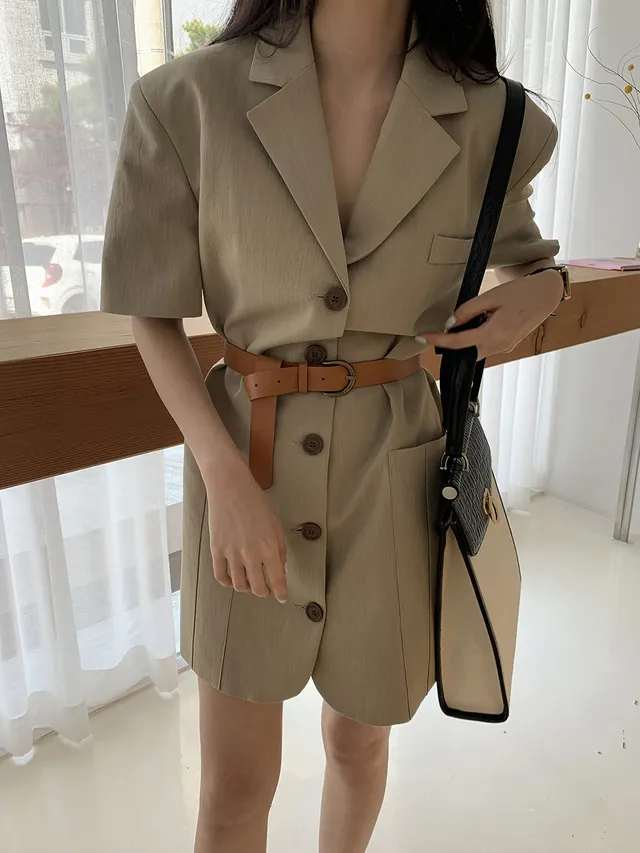 Elegant Women Mini Blazer Dress 2020 Summer Sashes Notched Collar Breasted Short One-Piece Dress Vintage Single Breasted Sundres
Elegant Women Mini Blazer Dress 2020 Summer Sashes Notched Collar Breasted Short One-Piece Dress Vintage Single Breasted Sundres