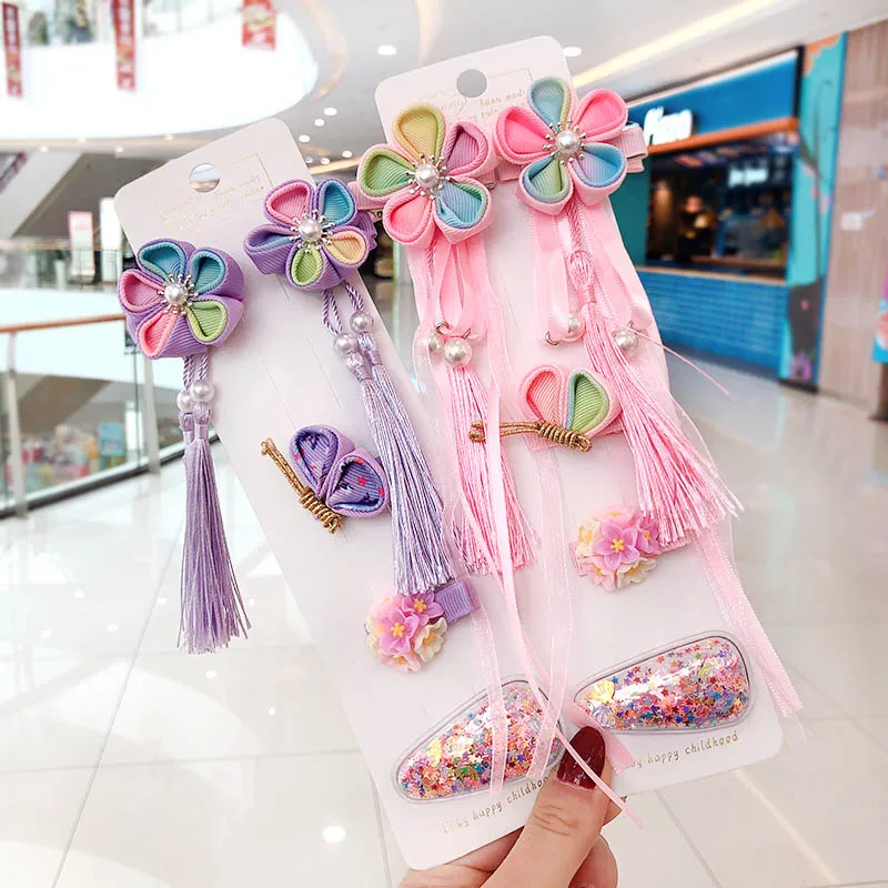 5 Pcs/Set Children Cute Cartoon Flower Pearl Tassel Ornamanet Hair Clips Girls Colorful Barrettes Hairpins Kids Hair Accessories
5 Pcs/Set Children Cute Cartoon Flower Pearl Tassel Ornamanet Hair Clips Girls Colorful Barrettes Hairpins Kids Hair Accessories