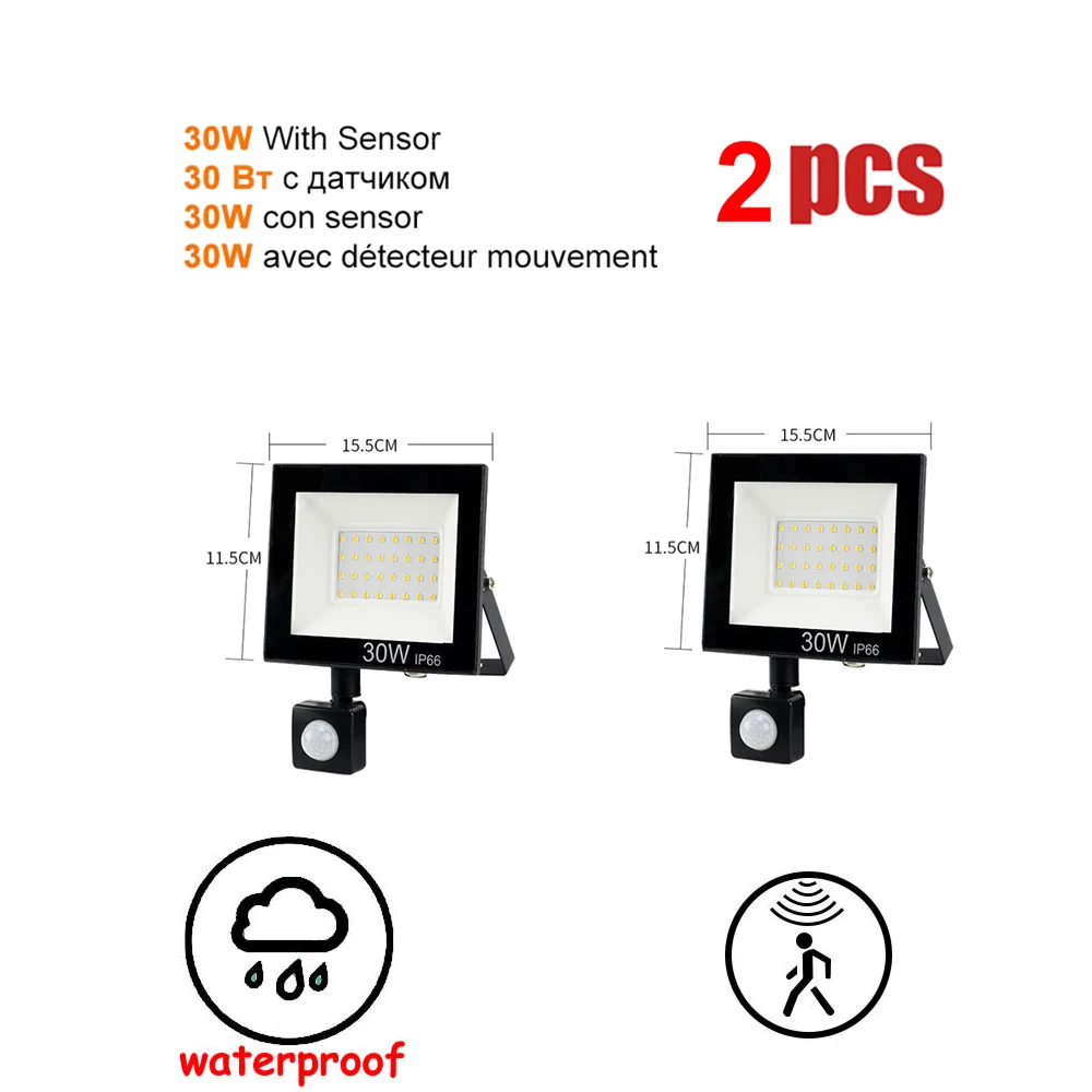 1-2pcs 220V 10-100W LED FloodLight Spotlight Exterior Street wall reflector led Light PIR Motion Sensor Ip65 Waterproof garden l
1-2pcs 220V 10-100W LED FloodLight Spotlight Exterior Street wall reflector led Light PIR Motion Sensor Ip65 Waterproof garden l