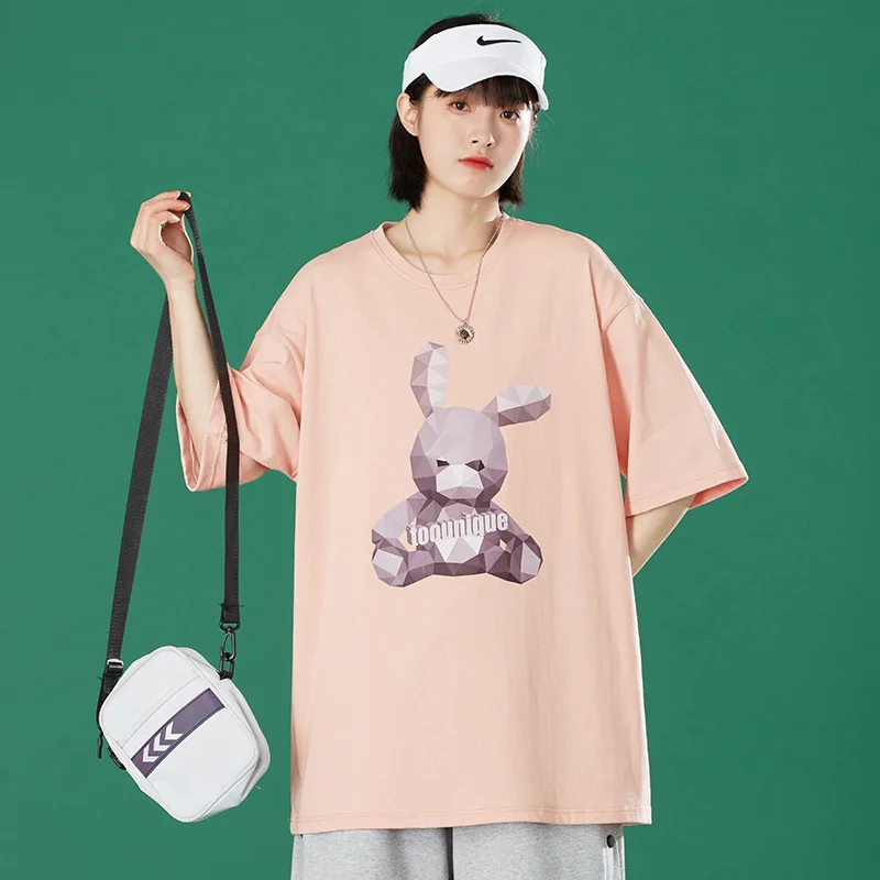 Loose Harajuku T Shirt for Women Short-sleeved T-shirt Boyfriend Cartoon Rabbit Print Graphic Tee Y2k Top Aesthetic Goth Clothes
Loose Harajuku T Shirt for Women Short-sleeved T-shirt Boyfriend Cartoon Rabbit Print Graphic Tee Y2k Top Aesthetic Goth Clothes