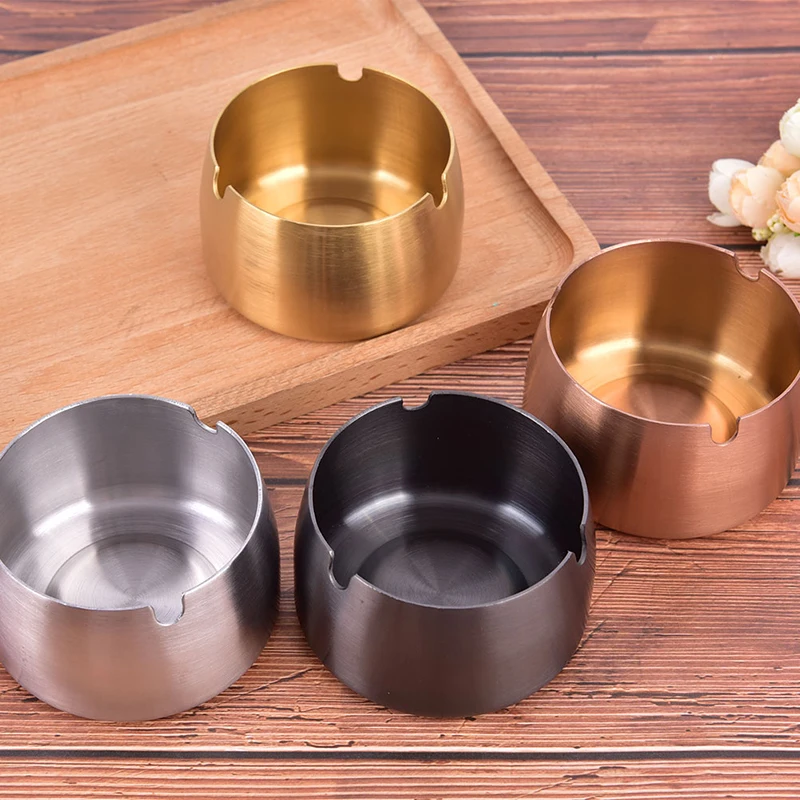 Round Durable Protable Ash Tray Stainless Steel High Temperature Resistant Coverless Ashtrays Tobacco Bowl Desktop Ash Holder
Round Durable Protable Ash Tray Stainless Steel High Temperature Resistant Coverless Ashtrays Tobacco Bowl Desktop Ash Holder