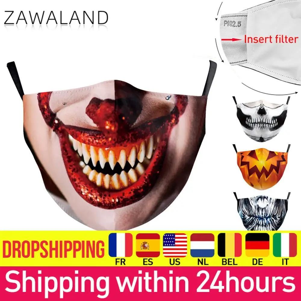 Zawaland Fashion Funny Adult Halloween Party Ghost Clown Smiley Grimace Pattern Print Face Fabric Mask Filter Reusable Washable
Zawaland Fashion Funny Adult Halloween Party Ghost Clown Smiley Grimace Pattern Print Face Fabric Mask Filter Reusable Washable