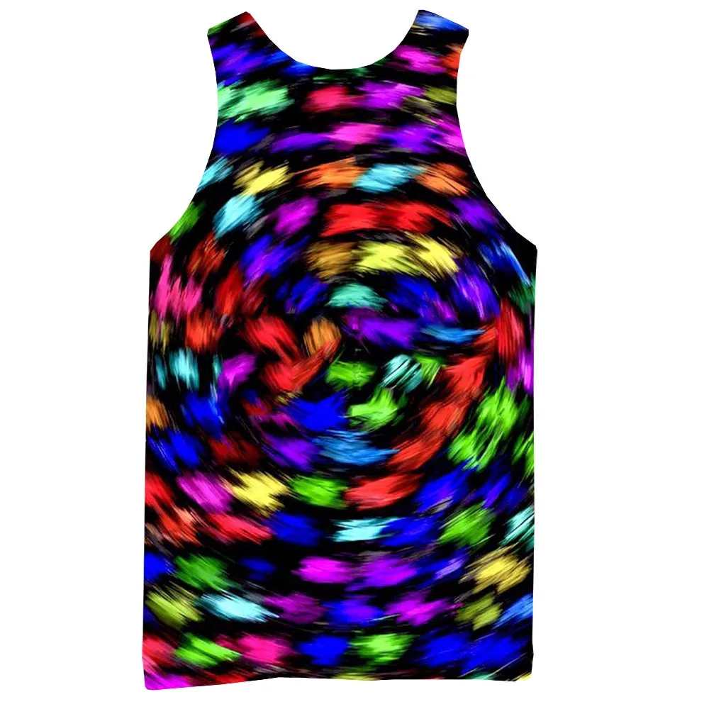 Psychedelic Graphic Tank Top For Men 3D Print Sleeveless Rainbow Pattern Top Colorful Tees
Psychedelic Graphic Tank Top For Men 3D Print Sleeveless Rainbow Pattern Top Colorful Tees