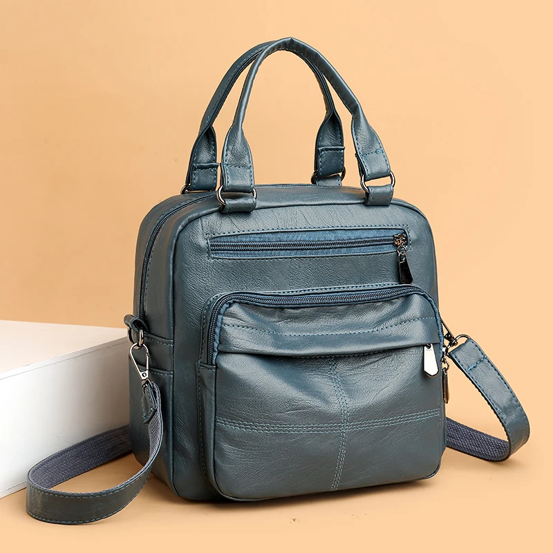 High Quality soft PU Leather Backpack Women Large Capacity Travel Backpack Fashion School Bags for Teenage Girls Shoulder Bags
High Quality soft PU Leather Backpack Women Large Capacity Travel Backpack Fashion School Bags for Teenage Girls Shoulder Bags