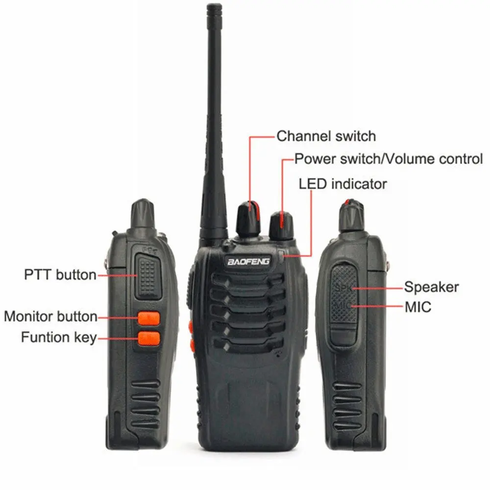 Портативный двухсторонний радиоприемник Baofeng 5 шт. Вт УВЧ 400 470 МГц|walkie talkie|baofeng