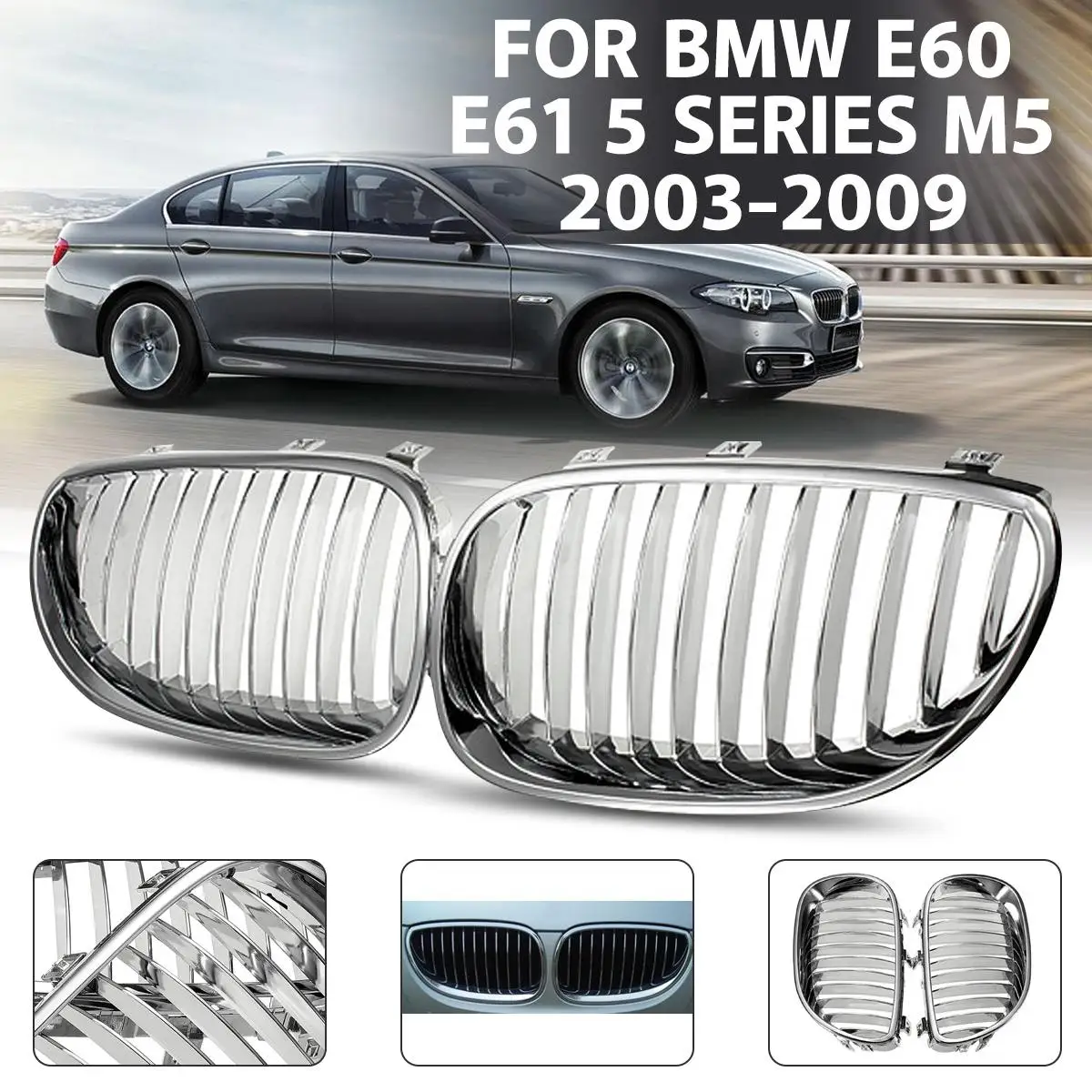 Pair Car Front Kidney Grill Grille For BMW E60 E61 5 Series 2003 2004 2005 2006 2007 2008 2009 M5 Racing Grills
Pair Car Front Kidney Grill Grille For BMW E60 E61 5 Series 2003 2004 2005 2006 2007 2008 2009 M5 Racing Grills