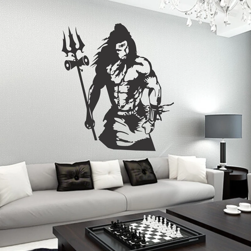 

Shiva Indian Religion Vinyl Art Decor Wall Stickers Home Bedroo Decor Removable Adhesive Wall Decal Sticker For Living Room M186