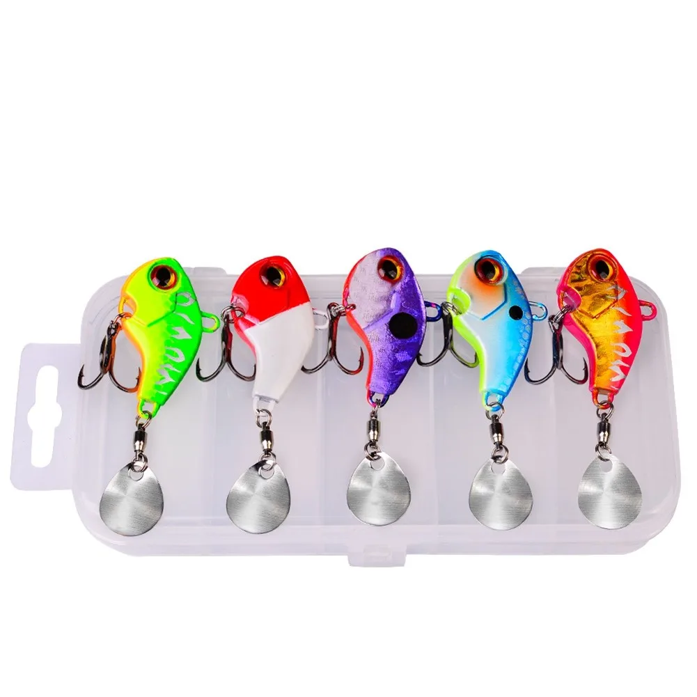5 PCS Fishing Lure Long Cast VIB Bait Spinner Spoon Fishing Lures for Pike Bass Trout Treble Hook Artificial Lure Fishing Baits
5 PCS Fishing Lure Long Cast VIB Bait Spinner Spoon Fishing Lures for Pike Bass Trout Treble Hook Artificial Lure Fishing Baits