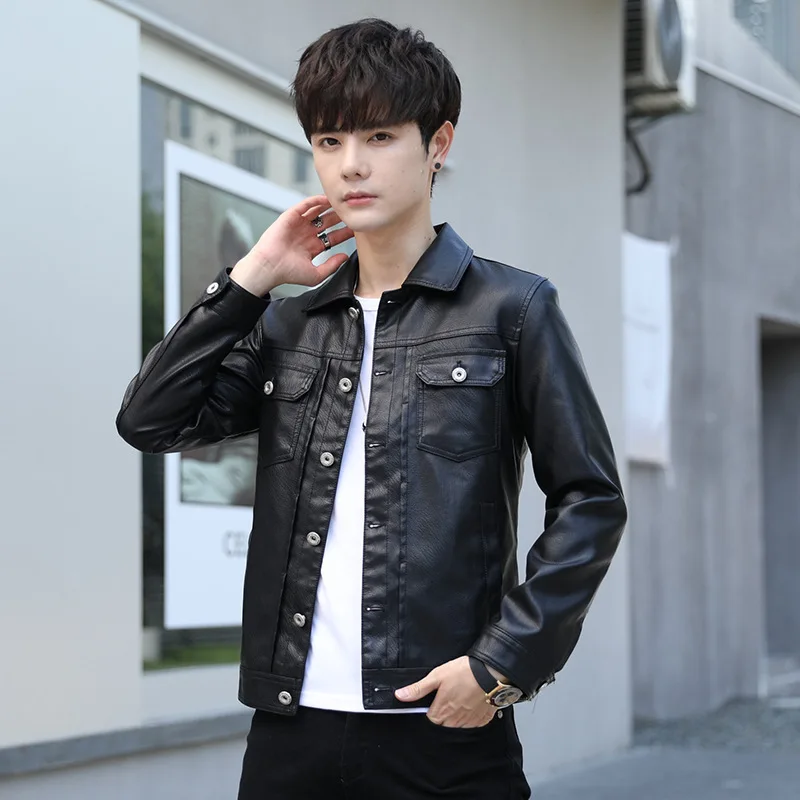 2020 Men's Autumn New Lapel Leather Youth Casual Fashion Slim Handsome 4-Pocket Leather
2020 Men's Autumn New Lapel Leather Youth Casual Fashion Slim Handsome 4-Pocket Leather