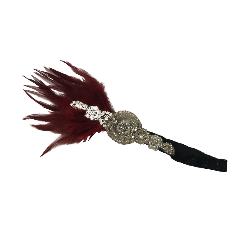 1920s Feather Headband Ascot Race Stretch Crystal Fascinator Headwear
1920s Feather Headband Ascot Race Stretch Crystal Fascinator Headwear