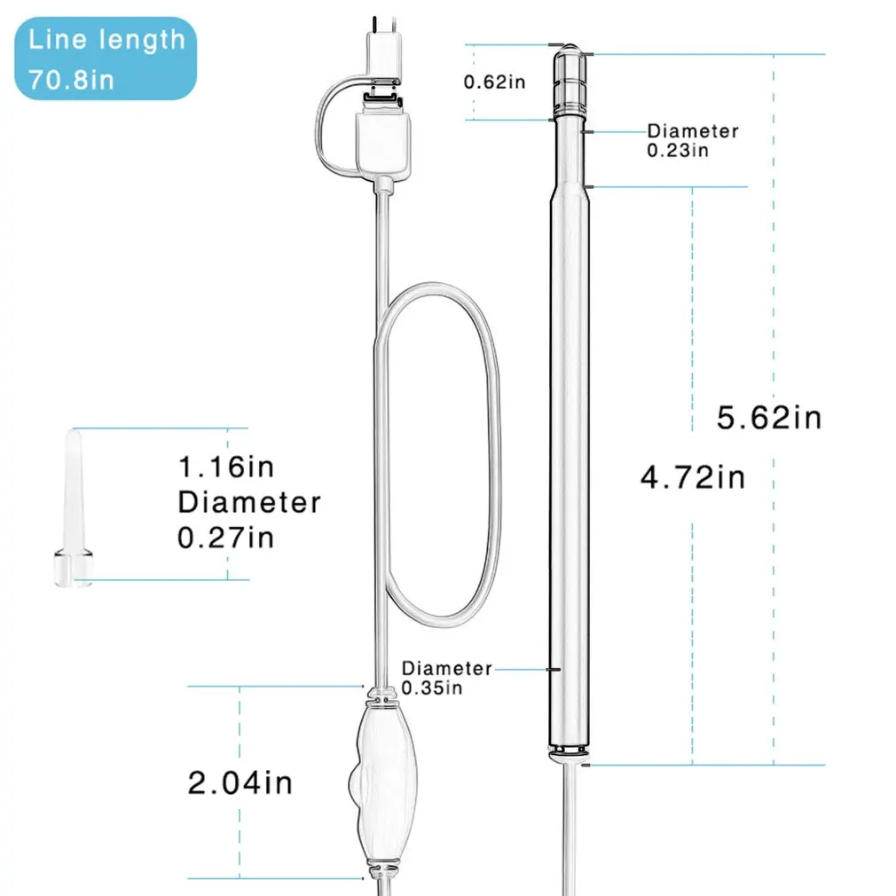 3 in 1 Multifunctional Ear Cleaner USB Endoscope 5.5mm Visual Earwax Clean Tool Ear Spoon Earpick Otoscope Camera 0.3MP 
3 in 1 Multifunctional Ear Cleaner USB Endoscope 5.5mm Visual Earwax Clean Tool Ear Spoon Earpick Otoscope Camera 0.3MP