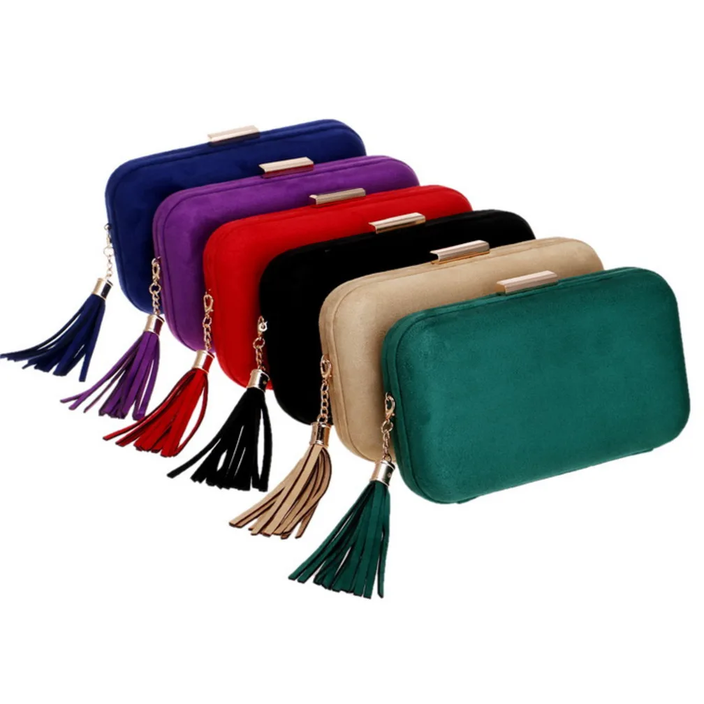 Women New Arrival Evening Bags Fashion Velvet Lady Shoulder Purse Tassel Female Party Wedding Clutches
Women New Arrival Evening Bags Fashion Velvet Lady Shoulder Purse Tassel Female Party Wedding Clutches