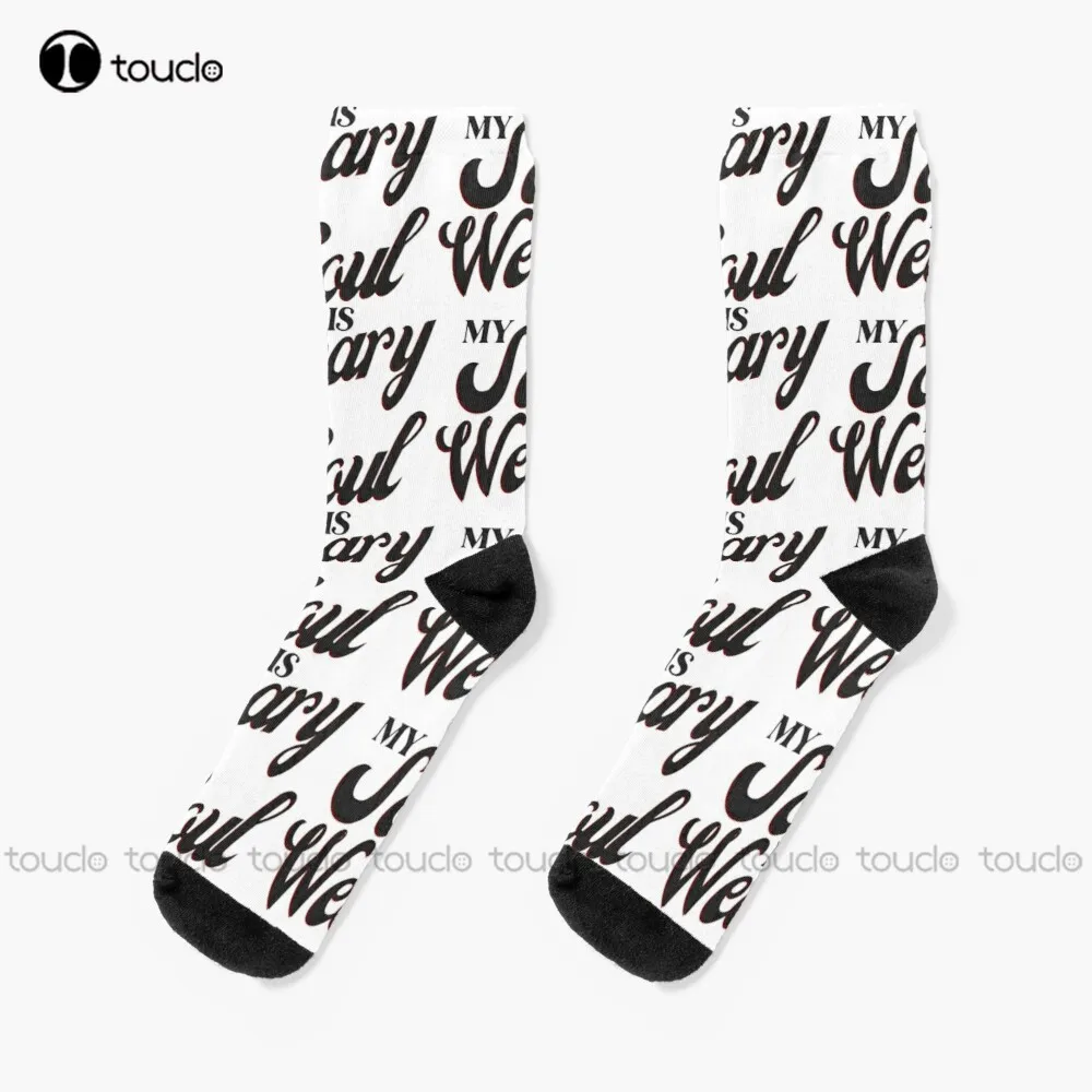 

My Soul Is Weary Socks Unisex Adult Teen Youth Socks Personalized Custom 360° Digital Print Hd High Quality Christmas Gift