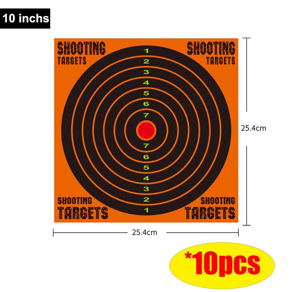 10pcs/Lot Professional Airsoft Target 10Inch Reactivity Shoot Target Lightweight Portable Hunting Training Practice Target Paper
10pcs/Lot Professional Airsoft Target 10Inch Reactivity Shoot Target Lightweight Portable Hunting Training Practice Target Paper
