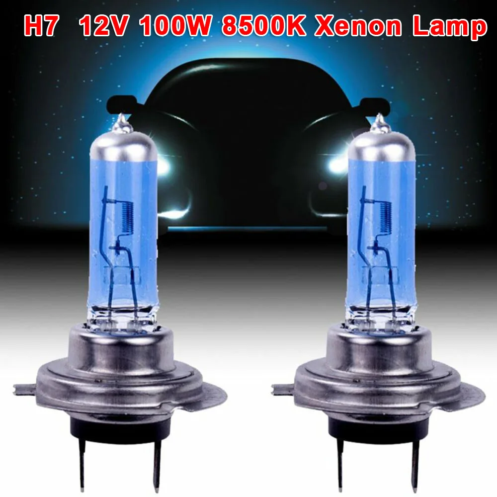 2Pcs Car H7 100W 6000K Xenon Halogen Headlight Bulbs Super Bright White Light Car Halogen Bulbs Car Headlights Accessories
2Pcs Car H7 100W 6000K Xenon Halogen Headlight Bulbs Super Bright White Light Car Halogen Bulbs Car Headlights Accessories