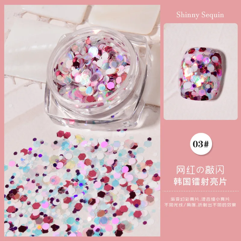 1 BOX Korea Big Sequins Net Red Hot Candy Color Laser Round Sequins Color Mixing Symphony Glitter
1 BOX Korea Big Sequins Net Red Hot Candy Color Laser Round Sequins Color Mixing Symphony Glitter