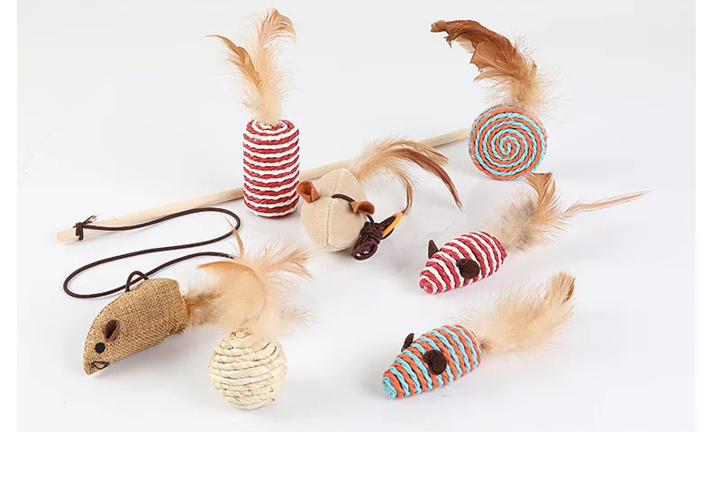 Pet Cat Supplies Cat Toy Suit Cat Funny Cat Stick 7 Piece Set Funny Cat Rod Interactive Training Hemp Rope Funny Cat Stick
Pet Cat Supplies Cat Toy Suit Cat Funny Cat Stick 7 Piece Set Funny Cat Rod Interactive Training Hemp Rope Funny Cat Stick