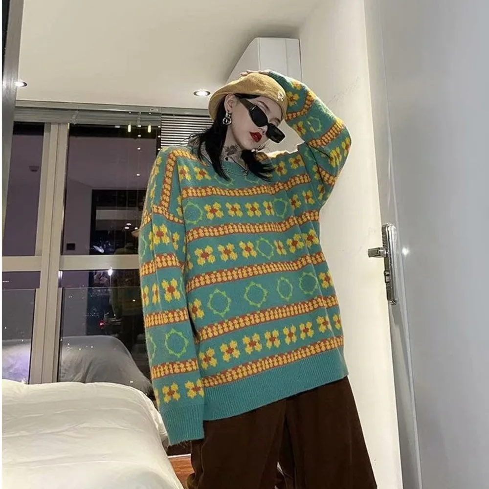 Feynzo New Women Knit Sweater Spring Autumn Retro Hip Hop Pullovers Tops Female Oversize BF Couples Ladies Knitwear
Feynzo New Women Knit Sweater Spring Autumn Retro Hip Hop Pullovers Tops Female Oversize BF Couples Ladies Knitwear