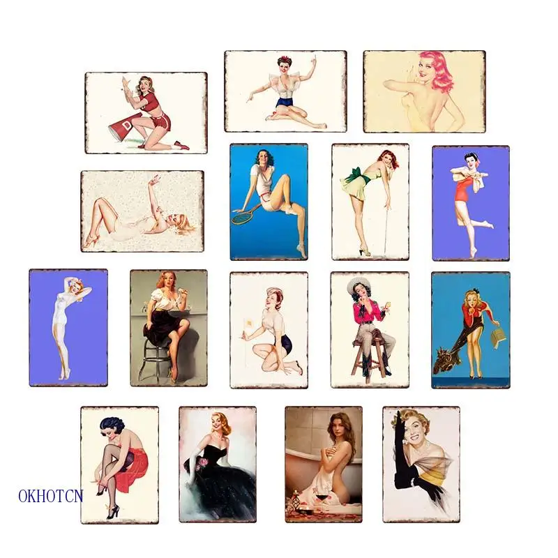 Retro Girl Tin Plates Sexy Lady Metal Signs Wall Decor Home Decor For Bar Pub Gas Station Vintage Woman Poster 20x30 cm
Retro Girl Tin Plates Sexy Lady Metal Signs Wall Decor Home Decor For Bar Pub Gas Station Vintage Woman Poster 20x30 cm