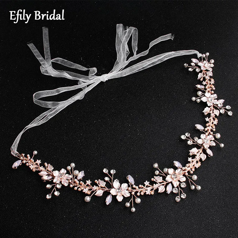 Efily Rose Gold Pearl Flower Headband Wedding Accessories Bride Headpiece Party Rhinestone Hair Jewelry Women Bridesmaid Gift
Efily Rose Gold Pearl Flower Headband Wedding Accessories Bride Headpiece Party Rhinestone Hair Jewelry Women Bridesmaid Gift