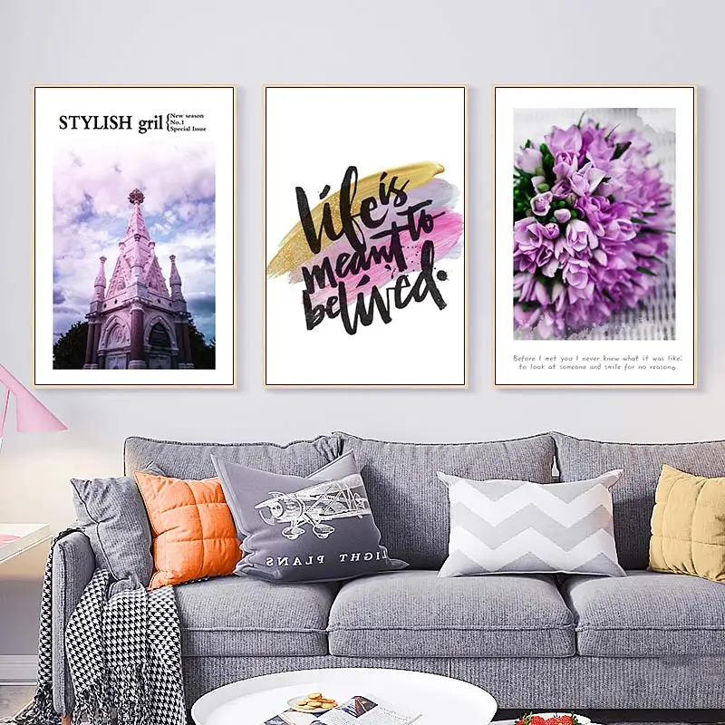 TaaWaa Purple Flower Painting Nordic Architecture Poster Modern Home Letter Wall Art Canvas Home Living Room Decoration 
TaaWaa Purple Flower Painting Nordic Architecture Poster Modern Home Letter Wall Art Canvas Home Living Room Decoration