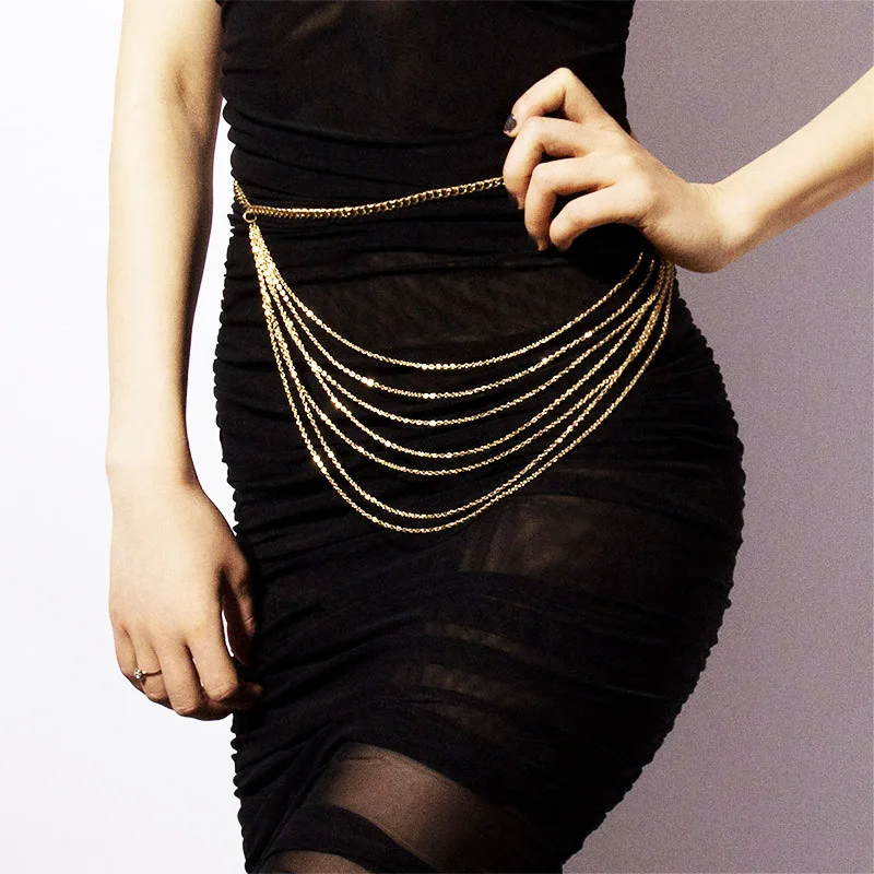 Фото Роскошная женская цепочка на талию модная юбка сексуальная простая
