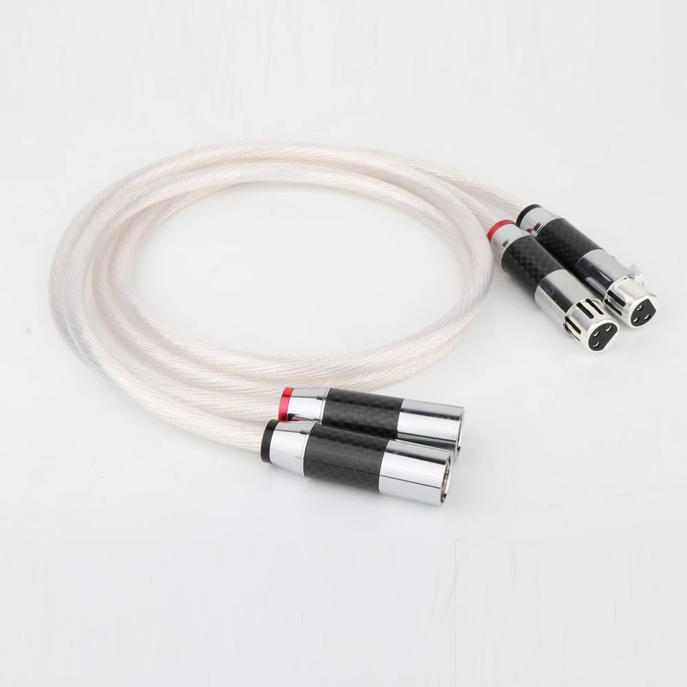 Pair 7N OCC Pure Copper Silver Plated Audio Balance Cable Hifi XLR Cable With Carbon Fibert XLR Plug
Pair 7N OCC Pure Copper Silver Plated Audio Balance Cable Hifi XLR Cable With Carbon Fibert XLR Plug