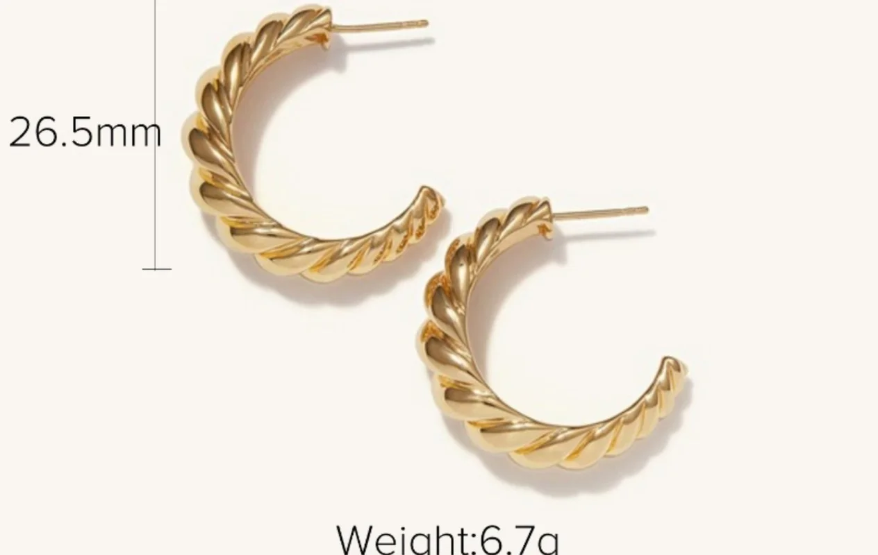 Small Hoop Earrings Stainless Steel Croissants Hoop Earrings Gold Metal C Shape Hoop Earrings For Women Girls Jewelry Gifts 
Small Hoop Earrings Stainless Steel Croissants Hoop Earrings Gold Metal C Shape Hoop Earrings For Women Girls Jewelry Gifts