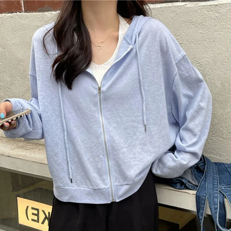 Long Sleeve Zipper Hooded Cardigan Thin Coat Autumn 2021new Women's Sweet College Style Top
Long Sleeve Zipper Hooded Cardigan Thin Coat Autumn 2021new Women's Sweet College Style Top