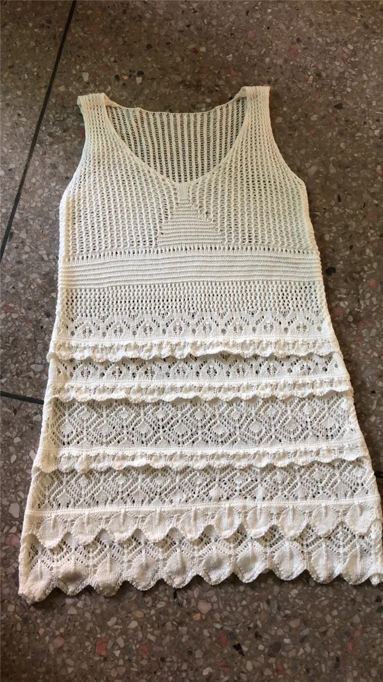 Women Sexy Skinny Beach Tank Top Mini Dress Crochet Knitted Strap Hollow-out Bikini Cover Up Solid Swim Suit Holiday Sundress
Women Sexy Skinny Beach Tank Top Mini Dress Crochet Knitted Strap Hollow-out Bikini Cover Up Solid Swim Suit Holiday Sundress
