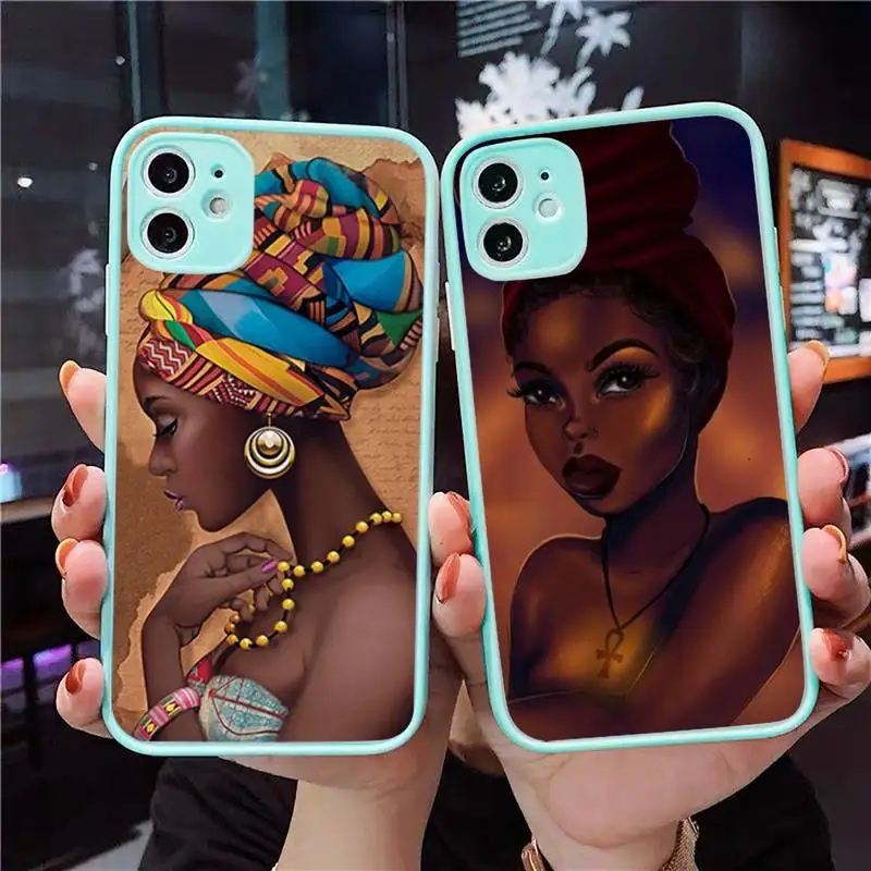 art african black girl melanin Phone Case Matte Transparent for iPhone 7 8 11 12 s mini pro X XS XR MAX Plus cover funda
art african black girl melanin Phone Case Matte Transparent for iPhone 7 8 11 12 s mini pro X XS XR MAX Plus cover funda