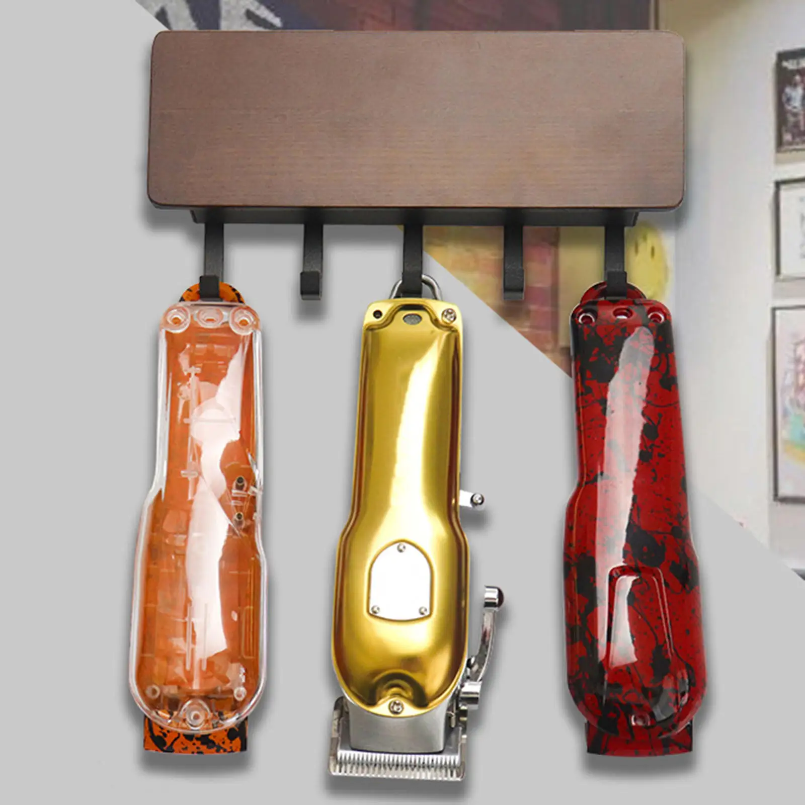 Деревянная полка для хранения машинки для стрижки волос, инструмент для парикмахерской, ножницы, триммеры, клипсы для салона 
Деревянная полка для хранения машинки для стрижки волос, инструмент для парикмахерской, ножницы, триммеры, клипсы для салона