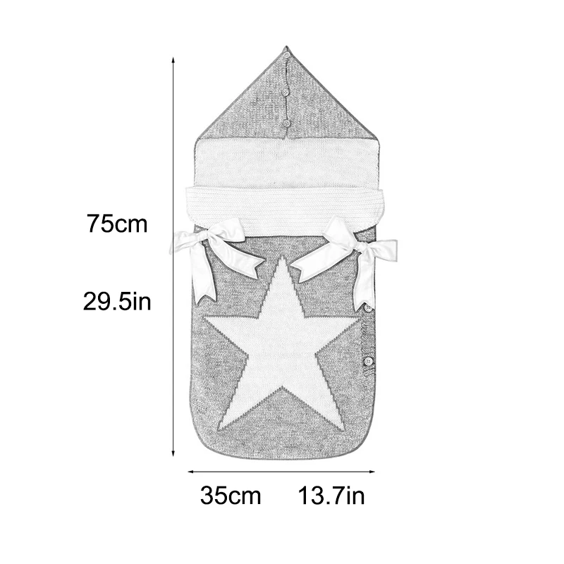 0-12 Month Baby Sleeping Bag Envelope Cute Star Knit Warm Button Newborns Cocoon Mattress Outdoor Stroller Wrap Infant Bedding
0-12 Month Baby Sleeping Bag Envelope Cute Star Knit Warm Button Newborns Cocoon Mattress Outdoor Stroller Wrap Infant Bedding