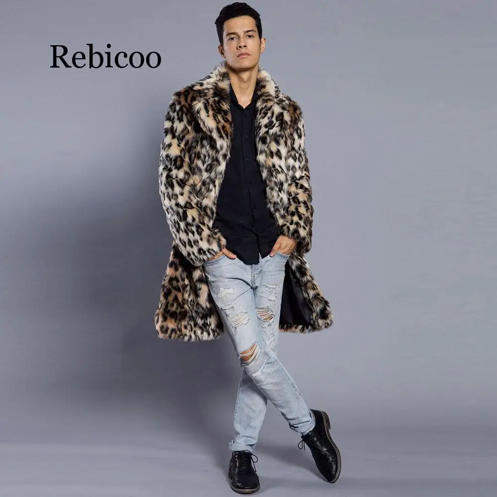 2019 autumn and winter new European and American leopard color imitation fur men's suit collar collar coat popular warm coat mal
2019 autumn and winter new European and American leopard color imitation fur men's suit collar collar coat popular warm coat mal