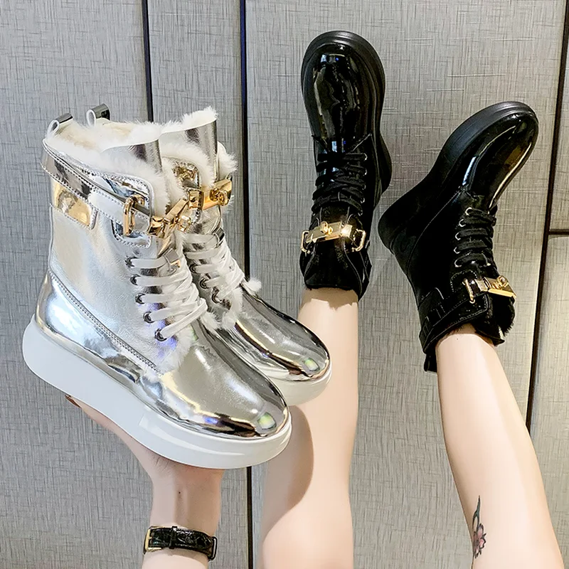 2021 Winter New Women's Buckle Fashion Thick Lace-up Round-toe Platform Short Boots Women's Comfortable and Warm Casual Boots
2021 Winter New Women's Buckle Fashion Thick Lace-up Round-toe Platform Short Boots Women's Comfortable and Warm Casual Boots