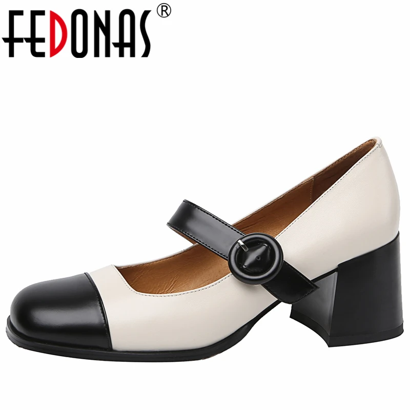 FEDONAS 2022 New Buckle Mary Janes Women Pumps Summer Autumn Genuine Leather Thick Heels Office Casual Retro Concise Shoes Woman
FEDONAS 2022 New Buckle Mary Janes Women Pumps Summer Autumn Genuine Leather Thick Heels Office Casual Retro Concise Shoes Woman