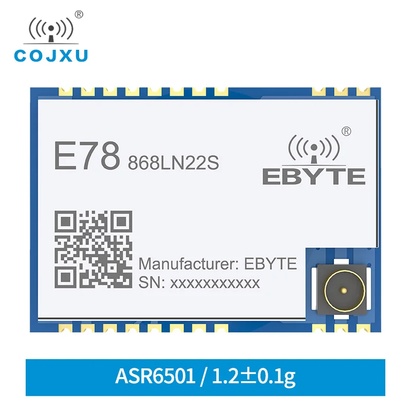 LoRaWAN 868MHz 915MHz SX1262 ASR6501 LoRa TCXO Spread Spectrum Module E78-868LN22SLlong Distance Communication Low Power Module
LoRaWAN 868MHz 915MHz SX1262 ASR6501 LoRa TCXO Spread Spectrum Module E78-868LN22SLlong Distance Communication Low Power Module
