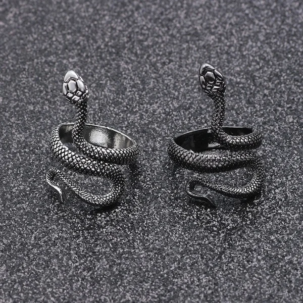 Retro Antique Silver Color Snake Ring Punk Style Adjustable Open Finger Ring Biker Python Rings Vintage Men Women's Ring Jewelry 
Retro Antique Silver Color Snake Ring Punk Style Adjustable Open Finger Ring Biker Python Rings Vintage Men Women's Ring Jewelry
