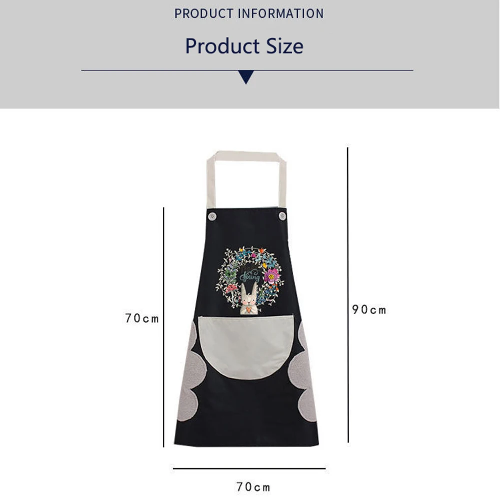 Kitchen Aprons Wipeable Waterproof Oil-Proof Cartoon Wreath Rabbit Kitchen Nail Shop Apron for Women Baking Accessories 90*70cm
Kitchen Aprons Wipeable Waterproof Oil-Proof Cartoon Wreath Rabbit Kitchen Nail Shop Apron for Women Baking Accessories 90*70cm