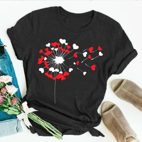2020 New Women Short Sleeve O-neck Cotton Tshirt Funny Dandelion Graphic Tee Loose T Shirt Female Top Plus Size
2020 New Women Short Sleeve O-neck Cotton Tshirt Funny Dandelion Graphic Tee Loose T Shirt Female Top Plus Size
