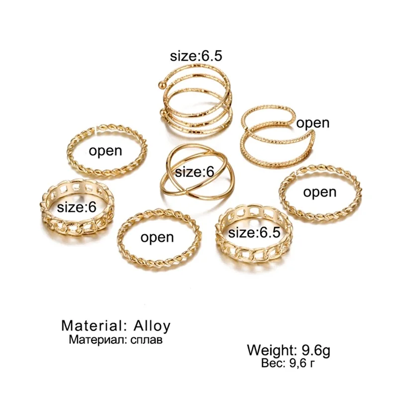 IFMIA Bohemian 8pcs/sets Knuckle Joint Rings Set for Women Femme Cross Hollow Geonetric Boho Fashion Open Wedding Rings Jewelry
IFMIA Bohemian 8pcs/sets Knuckle Joint Rings Set for Women Femme Cross Hollow Geonetric Boho Fashion Open Wedding Rings Jewelry