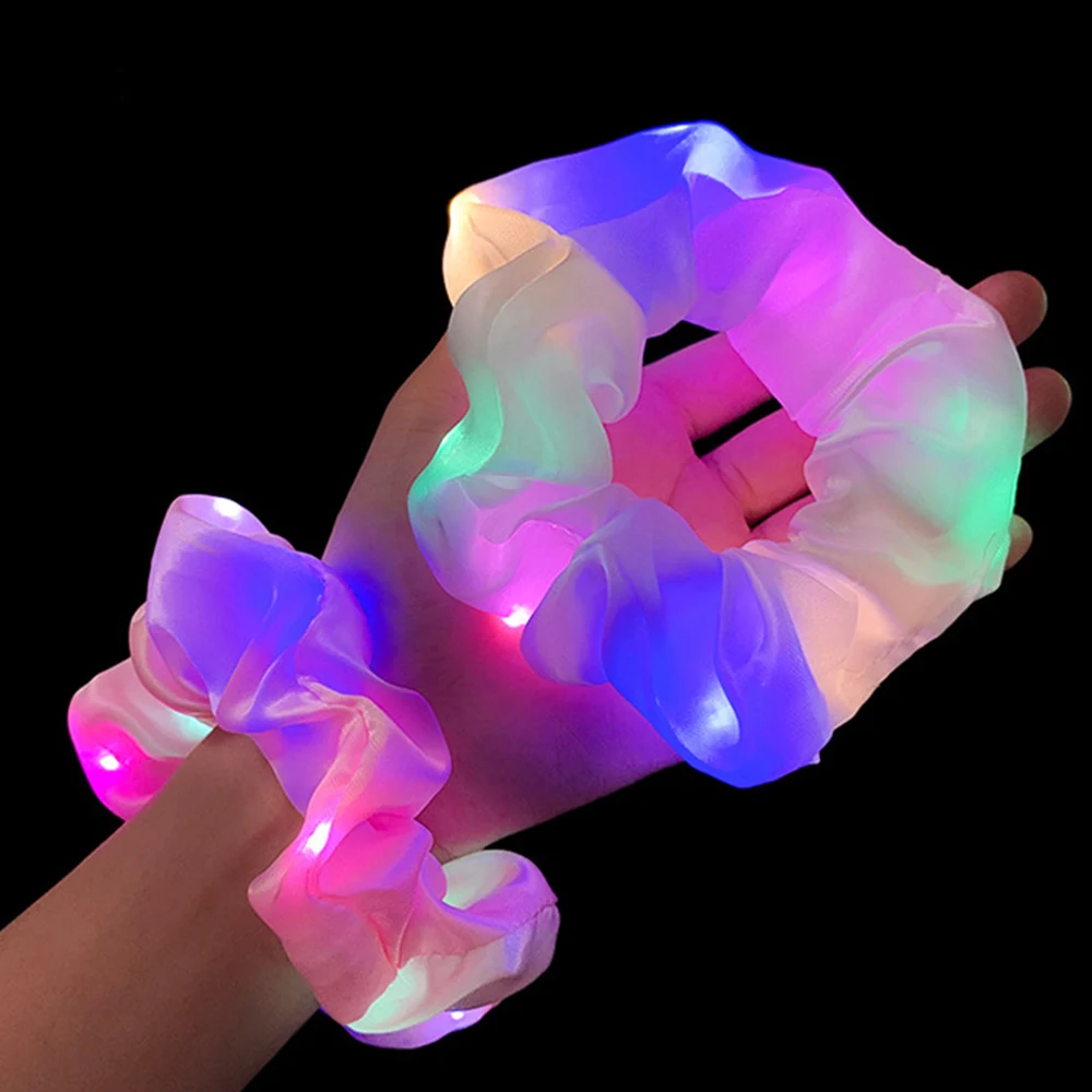 2020 New Arrival Girls LED Luminous Scrunchies Hairband Ponytail Holder Headwear Elastic Hair Bands Solid Color Hair Accessories
2020 New Arrival Girls LED Luminous Scrunchies Hairband Ponytail Holder Headwear Elastic Hair Bands Solid Color Hair Accessories