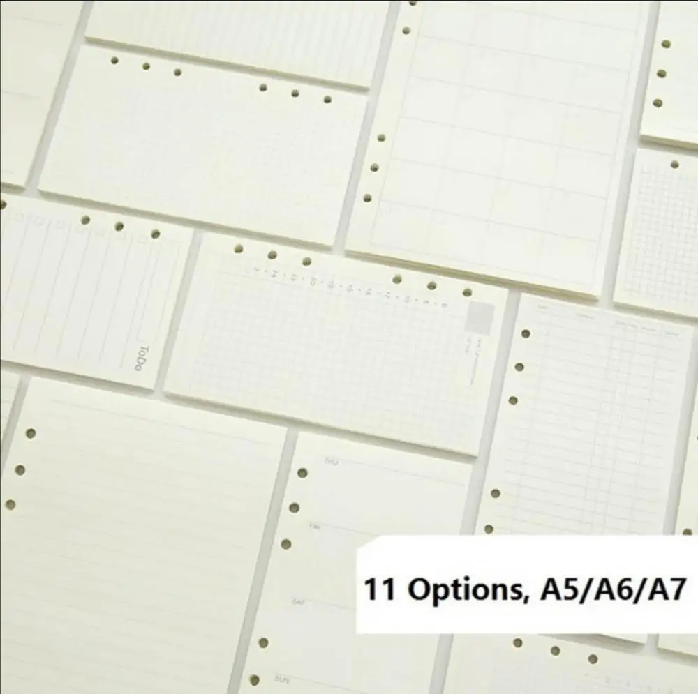 

Сменный блок для блокнота А5/А6/А7, спиральный Ежедневник для переплета, внутренняя страница, для бумаги, для молочных продуктов, еженедельны...